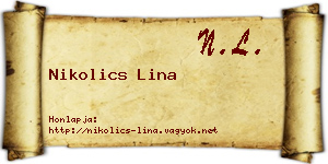 Nikolics Lina névjegykártya
